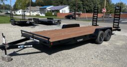 2024 BWISE/BRI-MAR 84″ x 20′ EQUIPMENT TRAILER-9,990 GVW ELECTRIC BRAKES AND ADJUSTABLE RAMPS (EH20-10ELE)