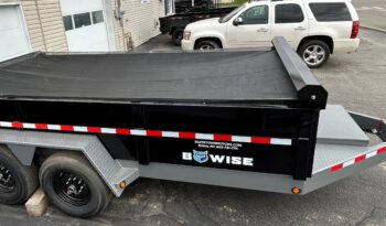 2023 BWISE/BRI-MAR 7×14-15,400 GVW EQUIPMENT TRAILER, COMBO GATE, RAMPS & D-RINGS (DLP14-15) full