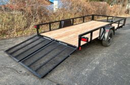 2026 BWISE/BRI-MAR 6’×14′ UTILITY LANDSCAPING TRAILER-2,990 GVW WITH SPLIT REAR GATE (UT-614)