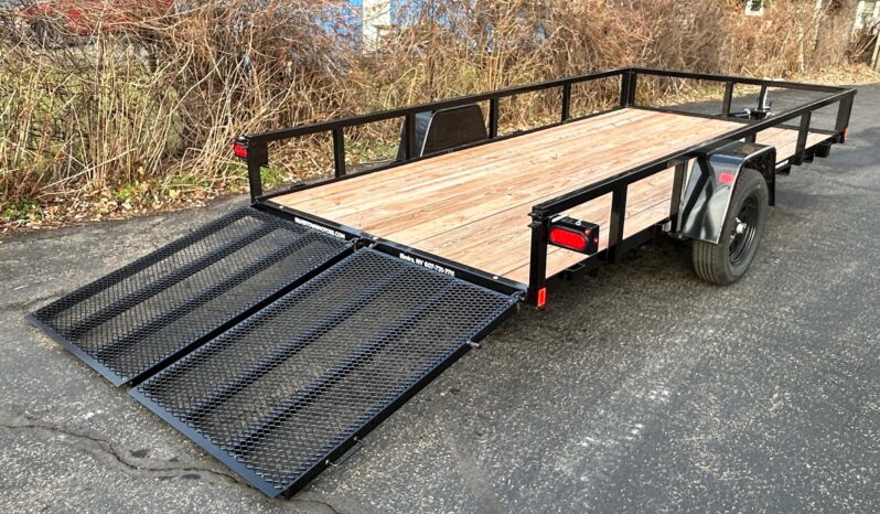 6x14 Utility Trailer-Rear view w/ramp down