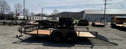 2027 BWISE 7’×16′ UTILITY TRAILER-7,000 GVW, ELECTRIC BRAKES AND SPLIT REAR GATE (UT-716)-BLACK full