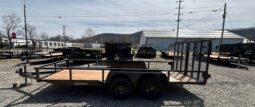 2027 BWISE 7’×16′ UTILITY TRAILER-7,000 GVW, ELECTRIC BRAKES AND SPLIT REAR GATE (UT-716)-BLACK