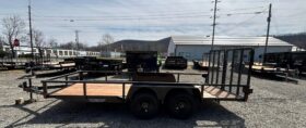 2027 BWISE 7’×16′ UTILITY TRAILER-7,000 GVW, ELECTRIC BRAKES AND SPLIT REAR GATE (UT-716)-BLACK