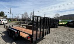 2027 BWISE 7’×16′ UTILITY TRAILER-7,000 GVW, ELECTRIC BRAKES AND SPLIT REAR GATE (UT-716)-BLACK