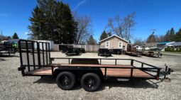 2027 BWISE 7’×16′ UTILITY TRAILER-7,000 GVW, ELECTRIC BRAKES AND SPLIT REAR GATE (UT-716)-BLACK full