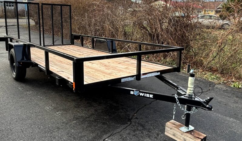 2026 BWISE/BRI-MAR 6’×14′ UTILITY LANDSCAPING TRAILER-2,990 GVW WITH SPLIT REAR GATE (UT-614) full