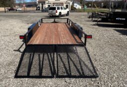 2027 BWISE 7’×16′ UTILITY TRAILER-7,000 GVW, ELECTRIC BRAKES AND SPLIT REAR GATE (UT-716)-BLACK full