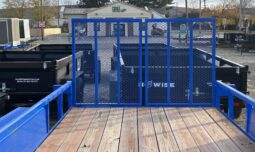 2026 BWISE / BRI-MAR 18 Foot Utility Landscaping Trailer-7,000 GVW Electric Brakes and Split Rear Gate (UT-718)-BLUE full