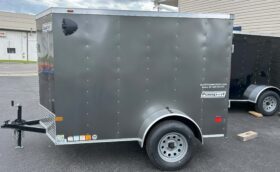 2026 Haulmark Passport Deluxe 5 x 8 Enclosed Trailer-2,990 GVW, 5’6″ Interior, V-Nose, Side Swing Door (PP58S2-D)-Gray