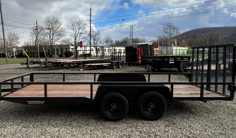 2026 BWISE 7×18-7,000 GVW Utility Trailer – Split Ramp Gate, Electric Brakes (UT-718) full