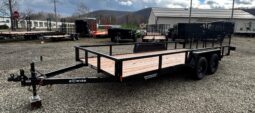 2026 BWISE 7×18-7,000 GVW Utility Trailer – Split Ramp Gate, Electric Brakes (UT-718) full