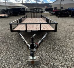 2026 BWISE 7×18-7,000 GVW Utility Trailer – Split Ramp Gate, Electric Brakes (UT-718) full