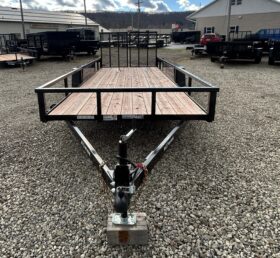 2026 BWISE 7×18-7,000 GVW Utility Trailer – Split Ramp Gate, Electric Brakes (UT-718)