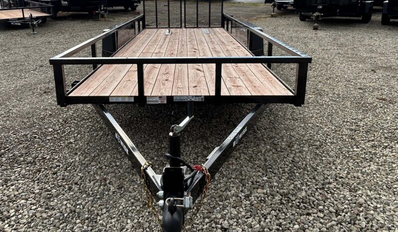 2026 BWISE 7×18-7,000 GVW Utility Trailer – Split Ramp Gate, Electric Brakes (UT-718) full