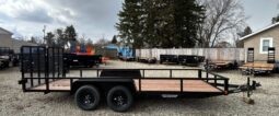2026 BWISE 7×18-7,000 GVW Utility Trailer – Split Ramp Gate, Electric Brakes (UT-718) full