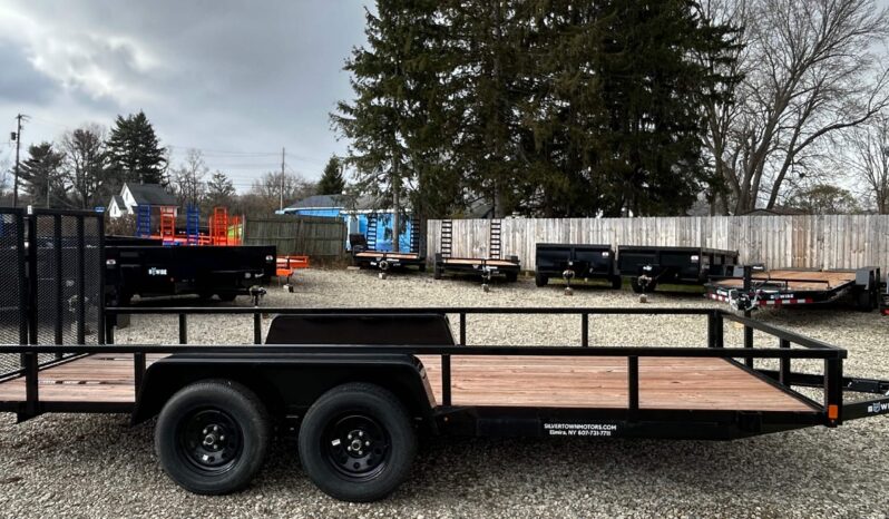 2026 BWISE 7×18-7,000 GVW Utility Trailer – Split Ramp Gate, Electric Brakes (UT-718) full