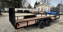 2026 BWISE 7×18-7,000 GVW Utility Trailer – Split Ramp Gate, Electric Brakes (UT-718) full