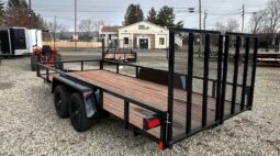 2026 BWISE 7×18-7,000 GVW Utility Trailer – Split Ramp Gate, Electric Brakes (UT-718) full