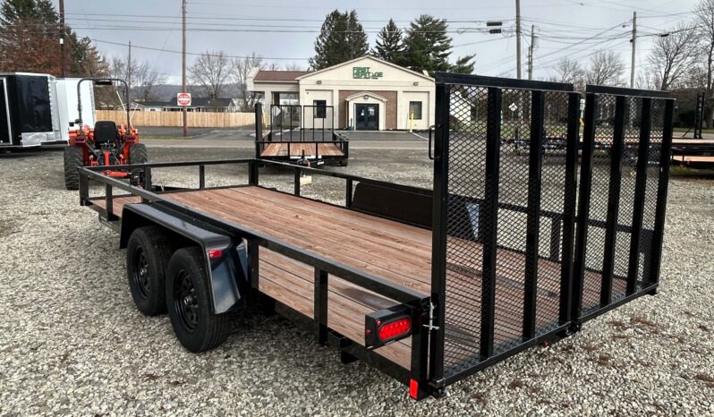 2026 BWISE 7×18-7,000 GVW Utility Trailer – Split Ramp Gate, Electric Brakes (UT-718) full