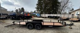 2026 BWISE 7×18-7,000 GVW Utility Trailer – Split Ramp Gate, Electric Brakes (UT-718)