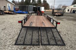 2026 BWISE 7×18-7,000 GVW Utility Trailer – Split Ramp Gate, Electric Brakes (UT-718) full