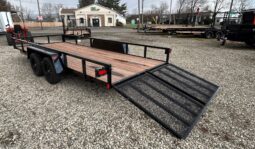 2026 BWISE 7×18-7,000 GVW Utility Trailer – Split Ramp Gate, Electric Brakes (UT-718) full