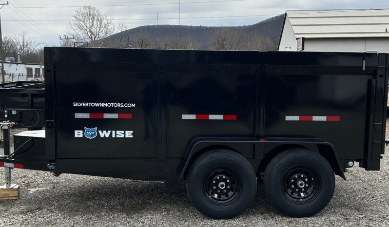 2026 BWISE / BRI-MAR 7×12 DUMP TRAILER-12,000 GVW, 44″ HIGH SIDED BARN DOORS, RAMPS & D-RINGS (DT712LP-LE-12-H) full