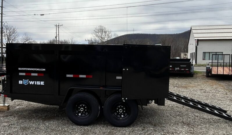 2026 BWISE / BRI-MAR 7×12 DUMP TRAILER-12,000 GVW, 44″ HIGH SIDED BARN DOORS, RAMPS & D-RINGS (DT712LP-LE-12-H) full