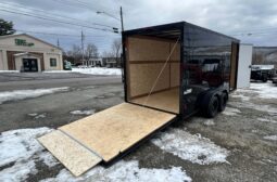 2026 HAULMARK PASSPORT DELUXE 7×16 ENCLOSED TRAILER-7k GVW, PHANTOM BLACK PKG, 7′ INT, V-NOSE, ELECTRIC BRAKES AND RAMP DOOR (PP716T2-D) full