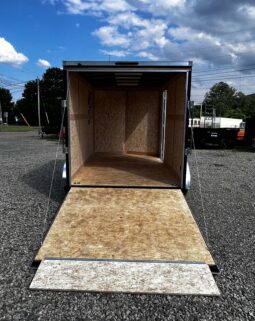 2026 Haulmark Passport Deluxe 7 x 12 Enclosed Cargo Trailer-7,000 GVW, 7′ Interior, V-Nose, Ramp Door (PP712T2-D)-Gray full