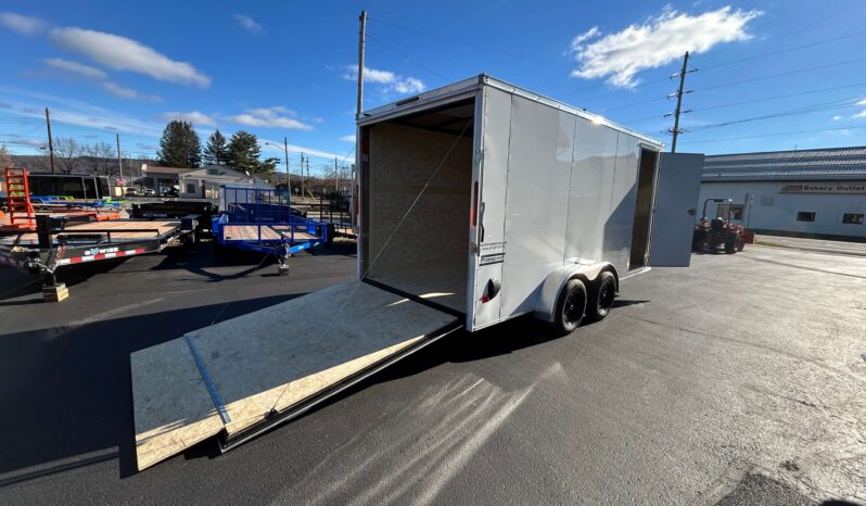 2026 HAULMARK PASSPORT DELUXE 7×16 ENCLOSED TRAILER-7k GVW-WHITE, 7′ INT, V-NOSE, ELECTRIC BRAKES AND RAMP DOOR (PP716T2-D) full