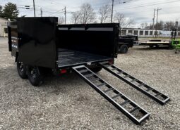 2026 BWISE / BRI-MAR 7×12 DUMP TRAILER-12,000 GVW, 44″ HIGH SIDED BARN DOORS, RAMPS & D-RINGS (DT712LP-LE-12-H) full