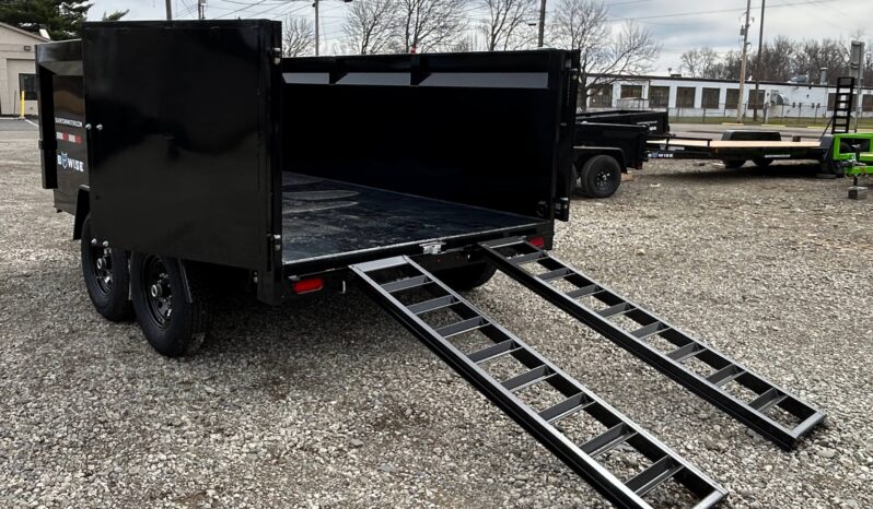 2026 BWISE / BRI-MAR 7×12 DUMP TRAILER-12,000 GVW, 44″ HIGH SIDED BARN DOORS, RAMPS & D-RINGS (DT712LP-LE-12-H) full