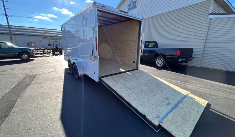 2026 HAULMARK PASSPORT DELUXE 7×16 ENCLOSED TRAILER-7k GVW-WHITE, 7′ INT, V-NOSE, ELECTRIC BRAKES AND RAMP DOOR (PP716T2-D) full