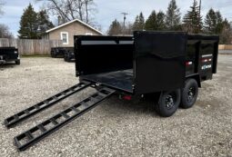 2026 BWISE / BRI-MAR 7×12 DUMP TRAILER-12,000 GVW, 44″ HIGH SIDED BARN DOORS, RAMPS & D-RINGS (DT712LP-LE-12-H) full