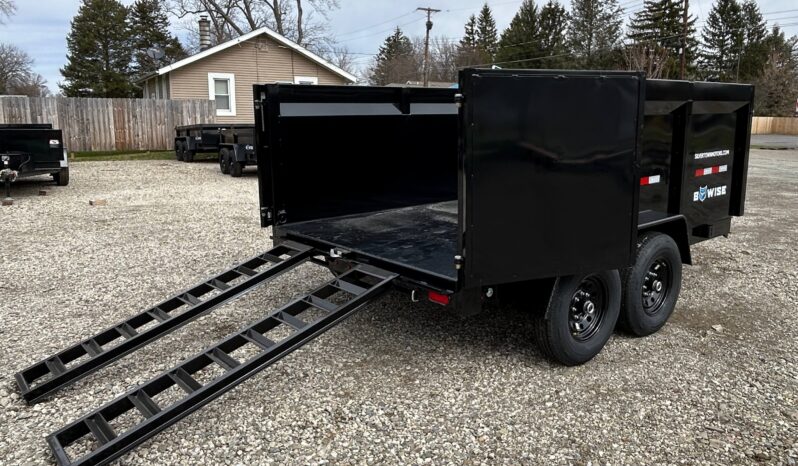 2026 BWISE / BRI-MAR 7×12 DUMP TRAILER-12,000 GVW, 44″ HIGH SIDED BARN DOORS, RAMPS & D-RINGS (DT712LP-LE-12-H) full