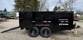 2026 BWISE/BRI-MAR 81.5″ x 12′ DUMP TRAILER-12,000 GVW, 44″ HIGH SIDED BARN DOORS, RAMPS & D-RINGS (DT712LP-LE-12-H)