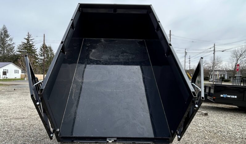 2026 BWISE / BRI-MAR 7×12 DUMP TRAILER-12,000 GVW, 44″ HIGH SIDED BARN DOORS, RAMPS & D-RINGS (DT712LP-LE-12-H) full