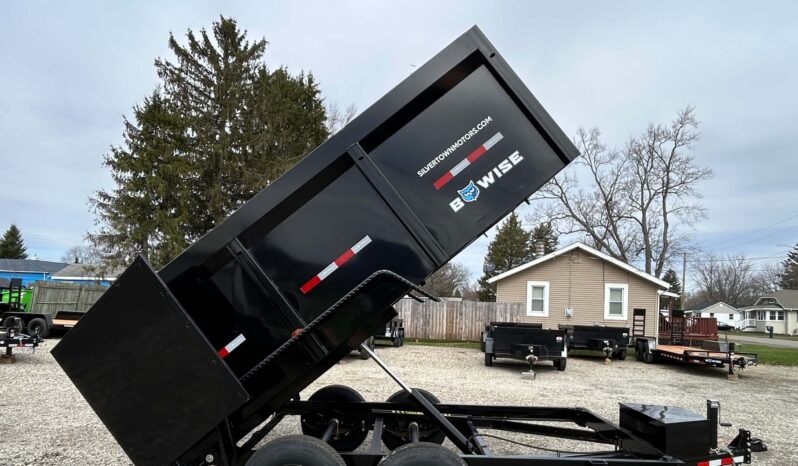 2026 BWISE / BRI-MAR 7×12 DUMP TRAILER-12,000 GVW, 44″ HIGH SIDED BARN DOORS, RAMPS & D-RINGS (DT712LP-LE-12-H) full