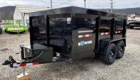 2026 BWISE/BRI-MAR 81.5″ x 12′ DUMP TRAILER-12,000 GVW, 44″ HIGH SIDED BARN DOORS, RAMPS & D-RINGS (DT712LP-LE-12-H)