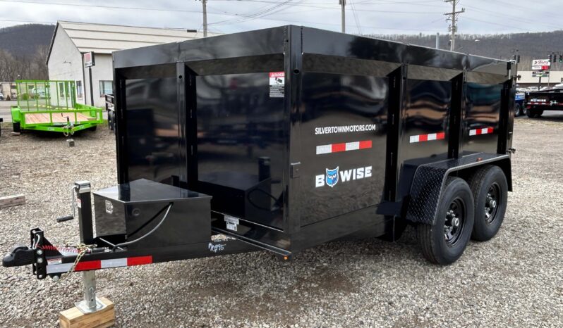 2026 BWISE / BRI-MAR 7×12 DUMP TRAILER-12,000 GVW, 44″ HIGH SIDED BARN DOORS, RAMPS & D-RINGS (DT712LP-LE-12-H) full