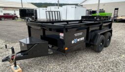 2026 BWISE / BRI-MAR 72″ x 12′ DUMP TRAILER-9,990 GVW COMBO GATE, RAMPS & D-RINGS (DT612LP-LE-10)