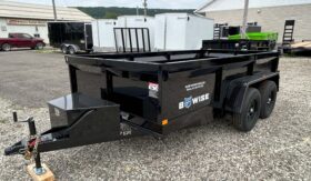 2026 BWISE / BRI-MAR 72″ x 12′ DUMP TRAILER-9,990 GVW COMBO GATE, RAMPS & D-RINGS (DT612LP-LE-10)