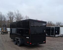 2026 HAULMARK PASSPORT DELUXE 7×16 ENCLOSED TRAILER-7k GVW, PHANTOM BLACK PKG, 7′ INT, V-NOSE, ELECTRIC BRAKES AND RAMP DOOR (PP716T2-D)