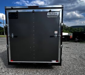 2026 Haulmark Passport Deluxe 7 x 12 Enclosed Cargo Trailer-7,000 GVW, 7′ Interior, V-Nose, Ramp Door (PP712T2-D)-Gray
