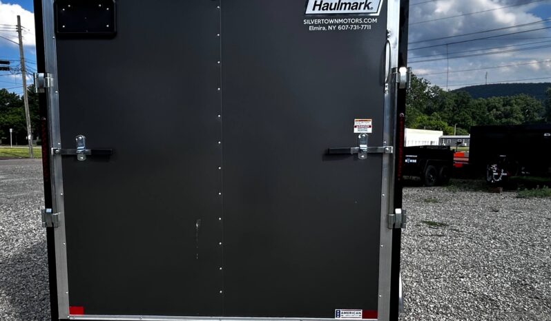 2026 Haulmark Passport Deluxe 7 x 12 Enclosed Cargo Trailer-7,000 GVW, 7′ Interior, V-Nose, Ramp Door (PP712T2-D)-Gray full