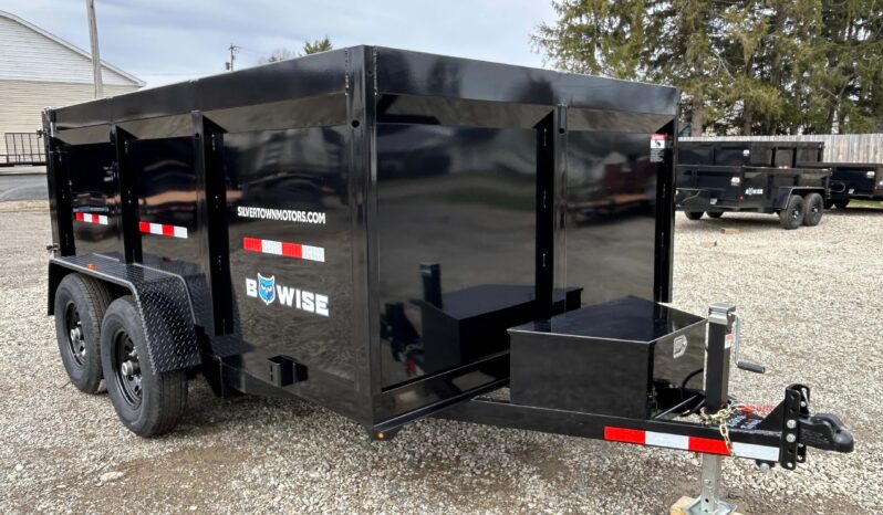 2026 BWISE / BRI-MAR 7×12 DUMP TRAILER-12,000 GVW, 44″ HIGH SIDED BARN DOORS, RAMPS & D-RINGS (DT712LP-LE-12-H) full