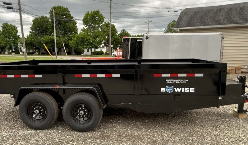 2027 BWISE / BRI-MAR 7×16 LOW PROFILE DUMP TRAILER-16,000 GVW COMBO GATE, RAMPS & D-RINGS (DT716LP-LE-16) full
