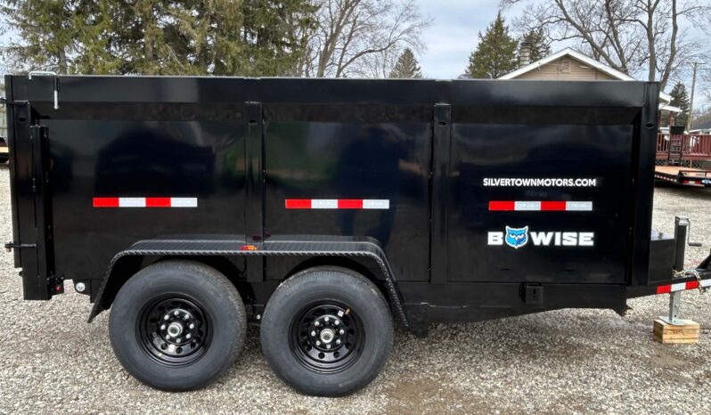 2026 BWISE / BRI-MAR 7×12 DUMP TRAILER-12,000 GVW, 44″ HIGH SIDED BARN DOORS, RAMPS & D-RINGS (DT712LP-LE-12-H) full