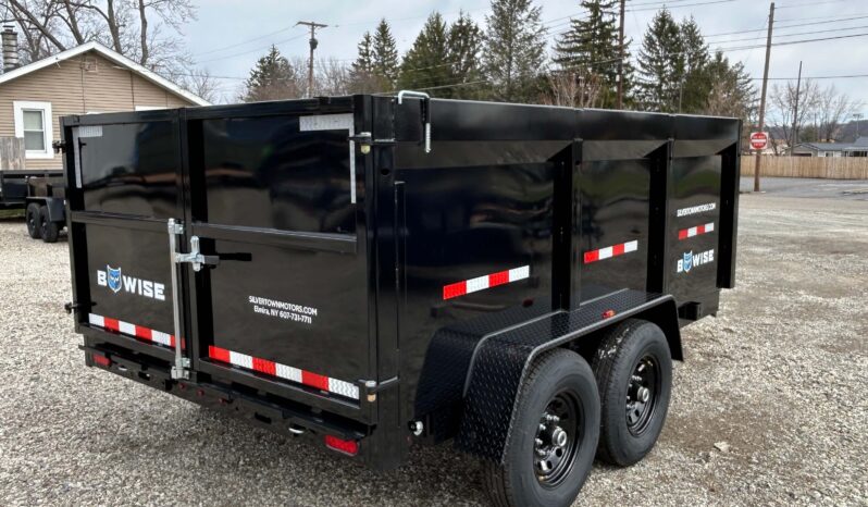 2026 BWISE / BRI-MAR 7×12 DUMP TRAILER-12,000 GVW, 44″ HIGH SIDED BARN DOORS, RAMPS & D-RINGS (DT712LP-LE-12-H) full